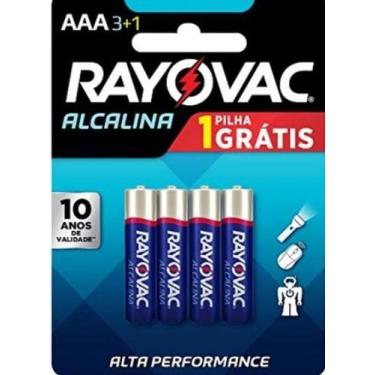 Imagem de Pilha palito AAA Alcalina com 4 Rayovac