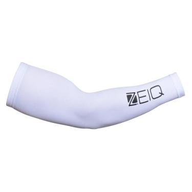 Imagem de Manguito com Fator de Proteção Solar UV 50 Zeiq Branco - Logo Preto, P