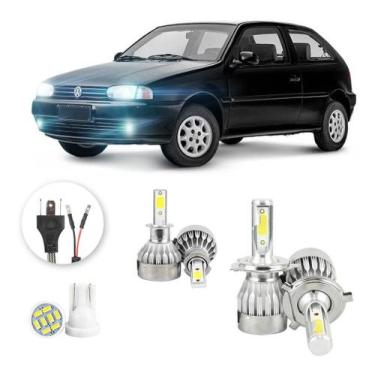 Imagem de Lampadas Led Volkswagen Gol G2 1996 A 2000 H4 H3 20000lm - V10, Branco
