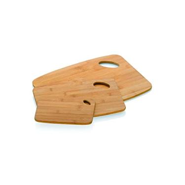 Imagem de Kela (Periférico) para cozinhar tábua de corte de madeira tamanho: X 20 X 15 cm, × 30 × 23 cm, X 38 X 29 cm, Conjunto de blocos de corte peças Katana 12009