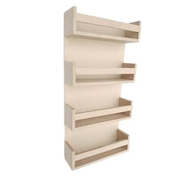 Imagem de Prateleira Porta tempero cozinha decoração parede MDF cru-Adequado para guardar temperos