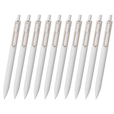 Imagem de Mitsubishi Pencil Uni-Ball One Caneta esferográfica de gel ouro rosa aderência 0,38 preta 10 canetas Hako UMNSG38.24 10P