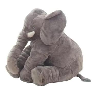 Imagem de Elefante de Pelúcia 60 Cm LuckBaby Várias Cores, Cinza