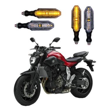 Imagem de KIT 4 Setas Esportivas Pisca de Led Modelo P26 Para Moto MT07 Ano 2016