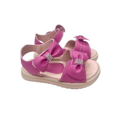 Imagem de Sandália Infantil Feminina com 2 Laços – Conforto, Estilo e Segurança para Meninas (Roxo, BR, Criança de 4 a 8 anos, Numérico, M, 31)
