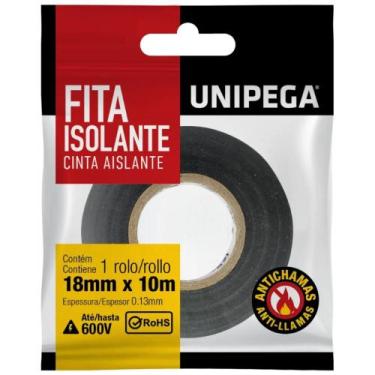 Imagem de Unipega Fita Isolante Preto Flpck 18Mm X 10M X 0.13Mm