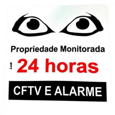 Imagem de Placa Look 15X15Cm (Monitorada 24 Horas) - Kit C/5 Pecas