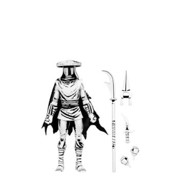 Imagem de NECA Boneco colecionável de Tartarugas Ninja (Mirage Comics) em escala 1:7, boneco colecionável Elite Foot Ninja Guard preto e branco