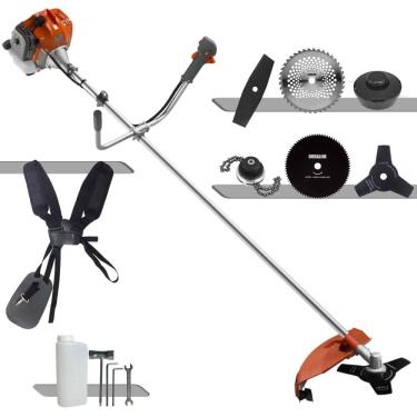 Imagem de Roçadeira Completa Tekna RL520ACG2 2T 52cc 13.000rpm 2HP Com Carretel e Faca 3 Pontas + Faca 2 Pontas + Faca 40 Dentes + Faca 80 Dentes + Trimmer