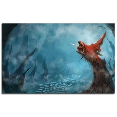 Imagem de Pôster de espada Village impressões em tela guerreiro arte de parede para casa 1 painéis decorações não ramed 33.0 cm x 20.3 cm