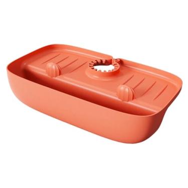 Imagem de KiBcsLic Tapete para de pia de cozinha, protetor de pia para, eficiente, de silicone, antiderrapante, escorredor, bandeja de armazenamento, Laranja