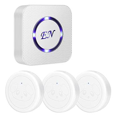 Imagem de EverNary Campainha de porta para cachorro sem fio para treinamento de potty com botão de toque à prova de água para cães receptor + transmissores