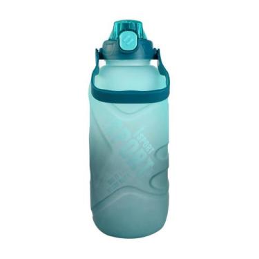 Imagem de Garrafa de plástico com alça 1,5l suporte para celular - Amigold, VERD