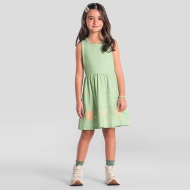 Imagem de Vestido infantil menina floral com glitter Brandili-Feminino