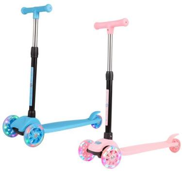 Imagem de Patinete Dobrável Infantil 3 Rodas Com Led - Castela - Castela Brasil,