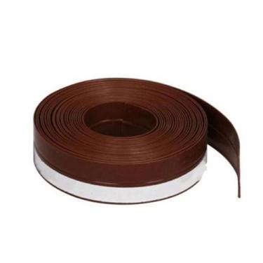 Imagem de Fita Vedação Porta Silicone Marrom 5m Autoadesiva  Isola Vento, Poeira