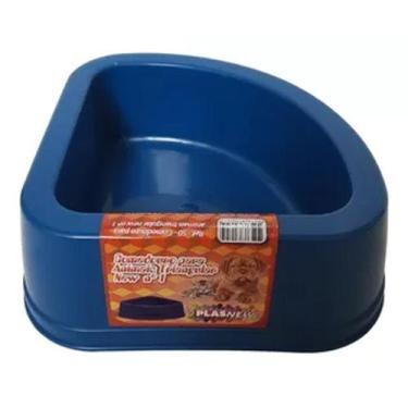 Imagem de Tigela Comedouro P/ Animais Triangular De Canto 21x7cm 1,1l - playnews