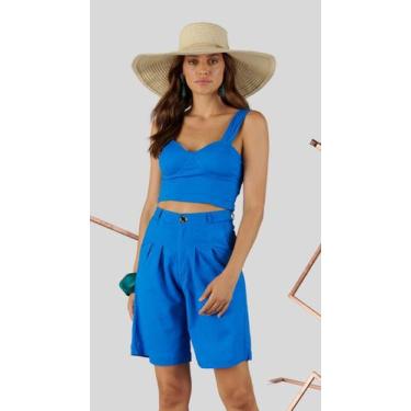 Imagem de Top c/ bojo elastico cityblue - City Blue, Azul, P