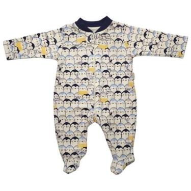 Imagem de Macacao zíper infantil estampado suedine anjos baby 222110, Marinho, 1