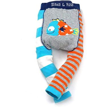 Imagem de Meia Calça Legging Infantil Peixe 0-6 meses, Blade and Rose, Laranja