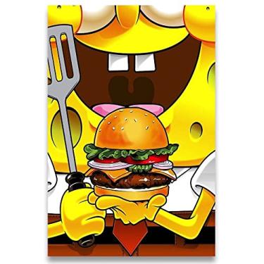 Imagem de Poster Decorativo 42cm x 30cm A3 Brilhante Bob Esponja