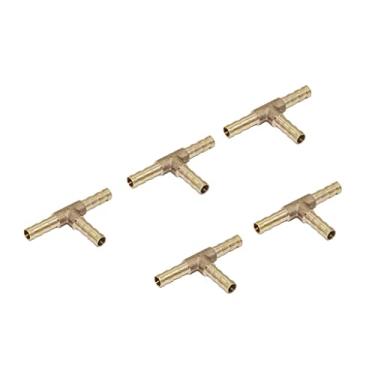 Imagem de Generic 5pcs Latão Mceneiro de Combustível Mceneiro Tee Conector Gás Água Água, 6mm