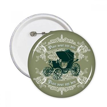 Imagem de Verde escuro clássico Carros padrão flor pinos redondos distintivo decoração roupas 5 peças presente