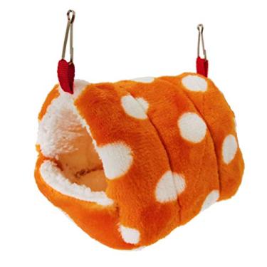 Imagem de Rede de hamster de pontos Yu-Xiang confortável Ninho Gerbils House quente pequeno habitat para animais pequenos acessórios de gaiola para cama de animal pequenoYu-Xiang L amarelo