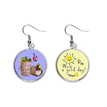 Imagem de Outubro Carnaval Vinho Dia dos Namorados Brinco de flor de sol Joias Moda