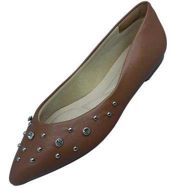 Imagem de Sapatilha Mariotta Pedras Brilhantes Cafe - 41983, 36