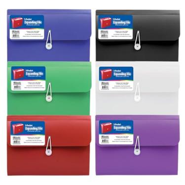 Imagem de Pasta de arquivo expansível BAZIC com 7 bolsos com abas mensais de A-Z, pastas de bolso de plástico tamanho carta, organizador de documentos de papel de escritório, pacote com 12