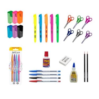 Imagem de Kit Volta às Aulas Escritório Faculdade Papelaria 16 itens - LEIA A DESCRIÇÃO