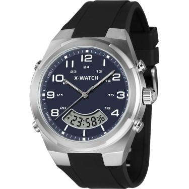Imagem de Relógio X-Watch Masculino Ref: Xmspa035 D2px Anadigi Prateado