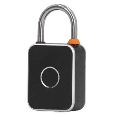 Imagem de Sonew Cadeado de Impressão Digital Inteligente Premium Liga de Alumínio à Prova de Ferrugem Recarregável Indicador Led Bloqueio de Impressão Digital Seguro para Ginásio Armário Portão