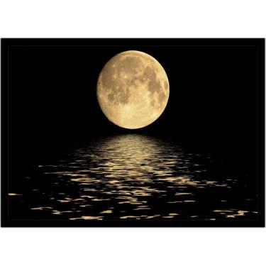 Imagem de Quadro Decorativo Lua Cheia Natureza Com Moldura R08