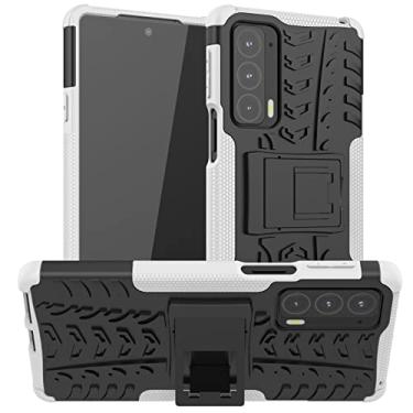 Imagem de For Motorola Edge 20 Tire Texture Shockproof TPU+PC Protective Case with Holder