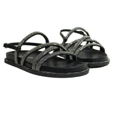 Imagem de Sandalia Papete - Eliza, Preta  - Ana Laura, 35