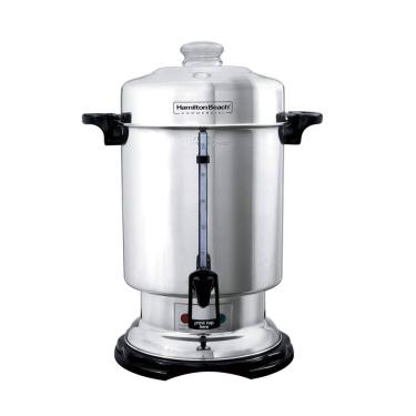 Imagem de Cafeteira Elétrica Programável Urna em Aço Inoxidável Polido Capacidade de 60 Xícaras Janela de Água, HAMILTON BEACH D50065, Prateado