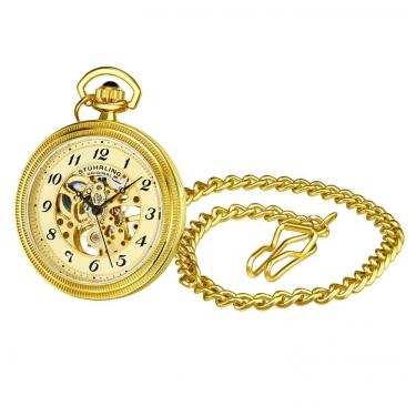 Imagem de Relógio de Bolso Masculino Stuhrling Provost 980 de Corda Manual, Dourado