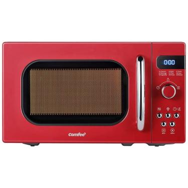 Imagem de Micro ondas R Retro de Bancada 19 Litros Multifuncional, 700W, 110v, COMFEE AM720C2RA R, Vermelho