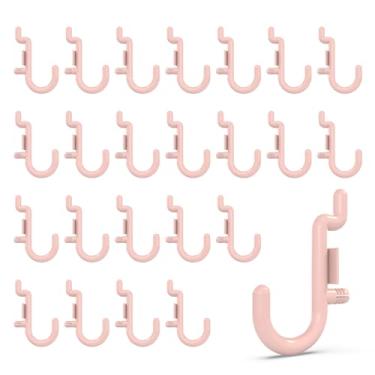 Imagem de HUHOLE Ganchos de plástico Pegboard 100 peças - Ganchos pretos para pendurar joias, ferramentas, ferragens, gancho Peg J serve apenas para quadro de 1/10.2 cm - Ganchos duráveis para exibição