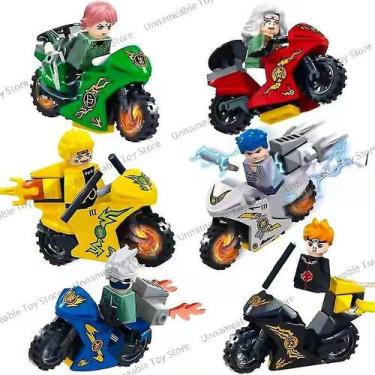 Imagem de Conjunto de bonecos de ação Sajy New Ninja Mini com caça de motociclet