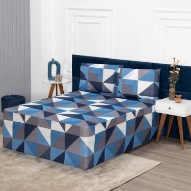 Imagem de Jogo De Lençol Luva Solteiro Conjugada Colchão Box Malha 2P - Ametista