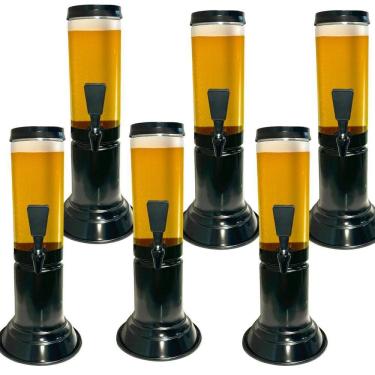 Imagem de Kit 6 Torre De Chopp Cerveja 1,5L - Icechopp Torneira Gota