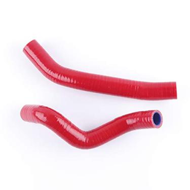 Imagem de XAJINGSU Kit de mangueira de refrigeração de radiador de silicone para Kawasaki KFX450 2008-2012 (vermelho)