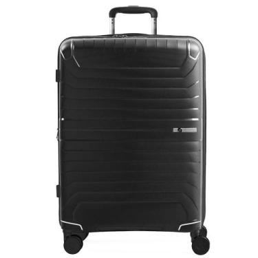 Imagem de Mala Média 23 Kg Polipropileno 4 Rodas Swiss One Onix Preta - Bagaggio