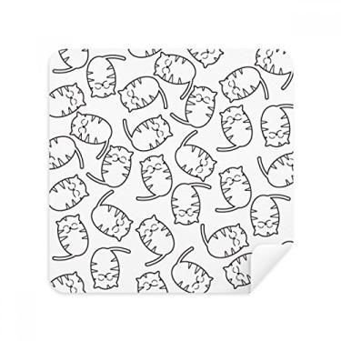 Imagem de Gato sorridente simples proteger óculos de animal pano limpador de tela tecido camurça pacote com 2