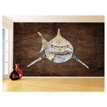 Imagem de Papel De Parede Animais Pop Art Tubarão Cores 3,5M Pxa569