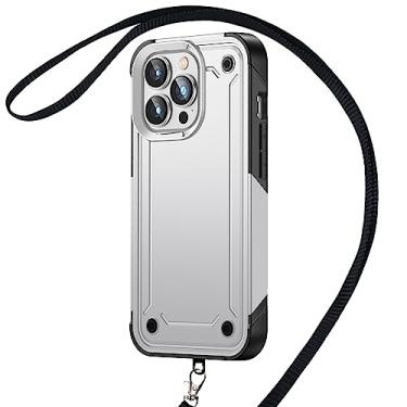 Imagem de DNTMZIN Capa para iPhone 13 Pro, à prova de choque de grau militar, capa protetora de ajuste fino para iPhone 13 Pro de 6,1 polegadas, com cordão para homens e mulheres, -4-13PRO - branco