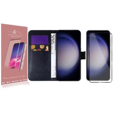 Imagem de Capa Carteira + Pelicula De Vidro 3D Compatível Galaxy S23 S911 6.1 - 
